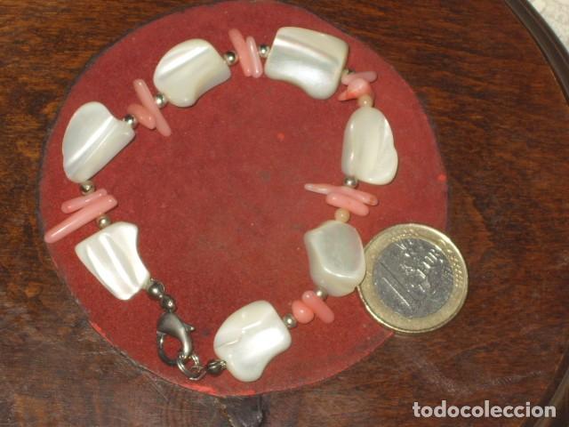 Joyeria: PULSERA DE CORAL Y NACAR MADRE PERLA. - Foto 6