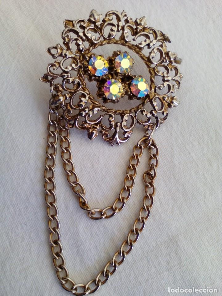 Joyeria: antiguo broche con 4 piedras - Foto 1