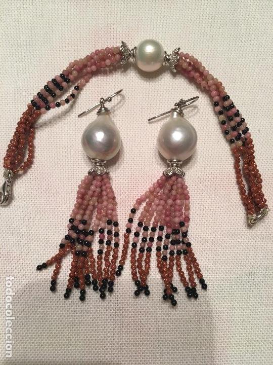 Joyeria: Pendientes y pulsera con perlas barocco - Foto 1
