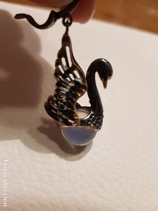Joyeria: Pendientes y colgante plata dorada y esmaltada - Foto 8