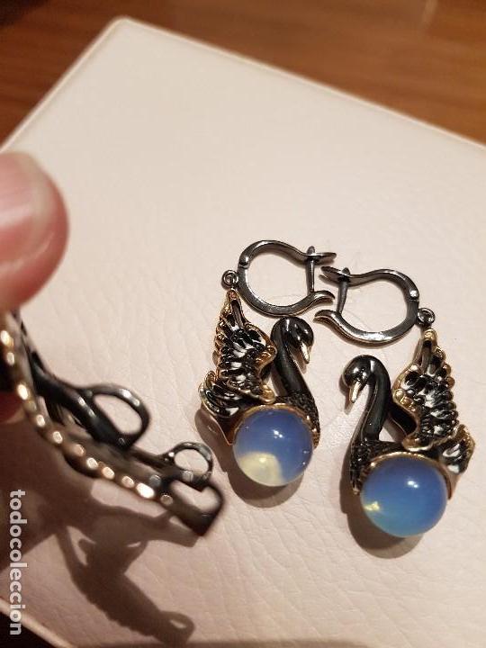 Joyeria: Pendientes y colgante plata dorada y esmaltada - Foto 9