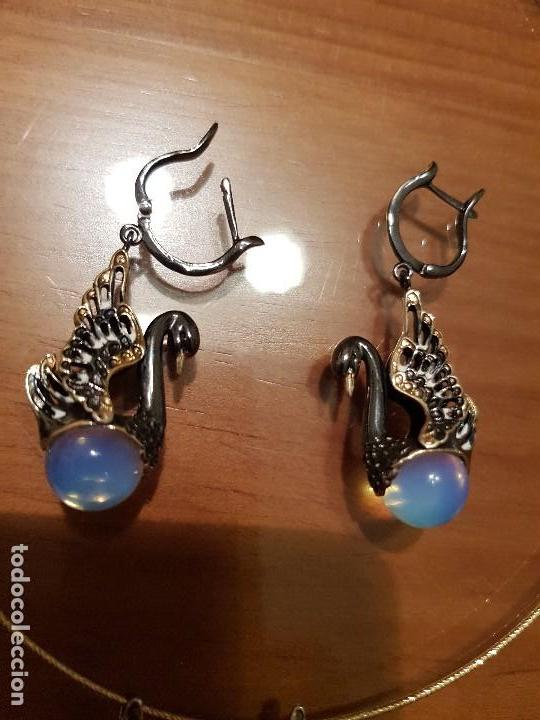 Joyeria: Pendientes y colgante plata dorada y esmaltada - Foto 14