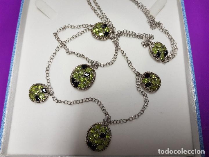 Joyeria: Collar plata con olivinas y onix - Foto 1
