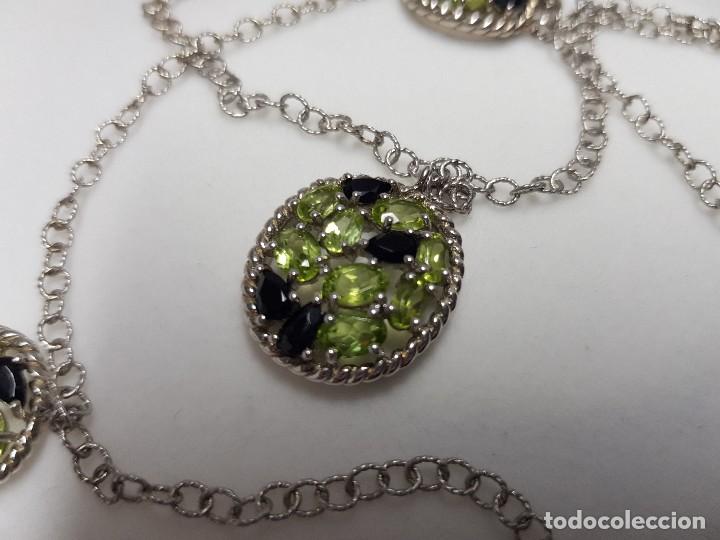 Joyeria: Collar plata con olivinas y onix - Foto 2