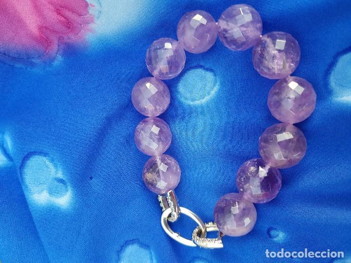 Joyeria: Pulsera de amatista con plata y circonitas - Foto 1