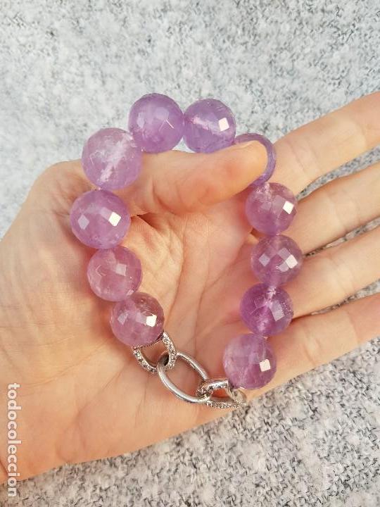 Joyeria: Pulsera de amatista con plata y circonitas - Foto 2