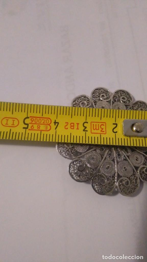 Joyeria: Broche de filigrana de plata antiguo. - Foto 3