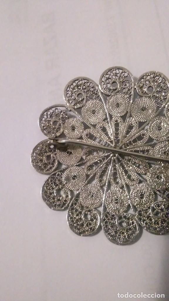 Joyeria: Broche de filigrana de plata antiguo. - Foto 4