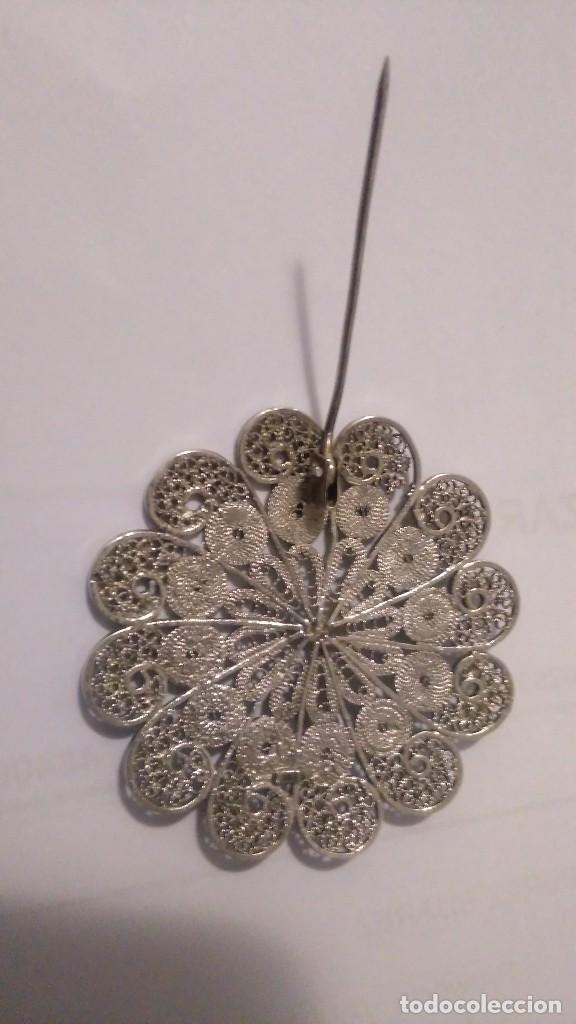 Joyeria: Broche de filigrana de plata antiguo. - Foto 6
