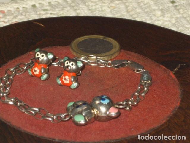 Joyeria: JUEGO DE PULSERA Y PENDIENTES DE PLATA. - Foto 5