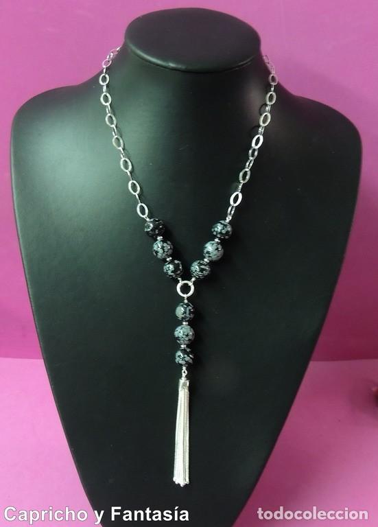 Joyeria: Collar plata obsidiana n&ordm; M7629 - Foto 1