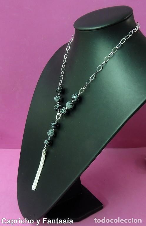 Joyeria: Collar plata obsidiana n&ordm; M7629 - Foto 2
