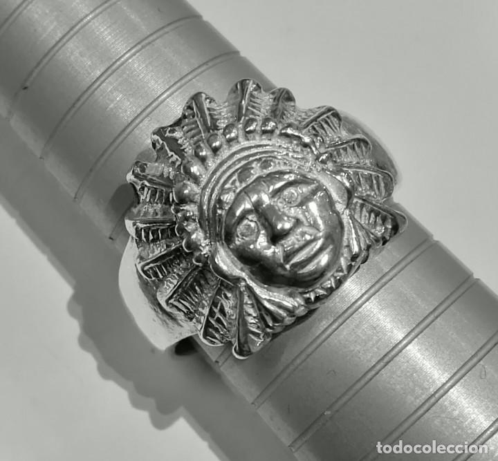 Joyeria: sello cabeza de indio en plata de ley macizo - 20grs - Foto 2