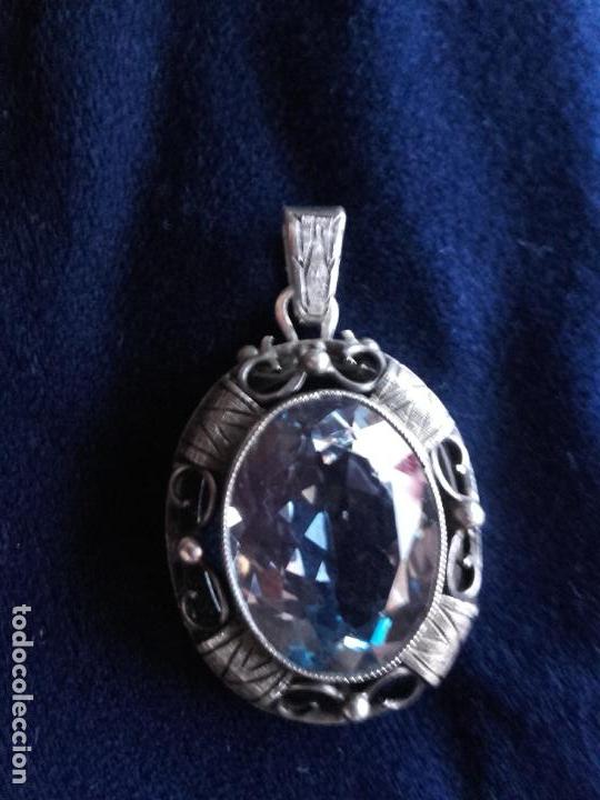 Joyeria: Colgante plata simil aguamarina - Foto 3
