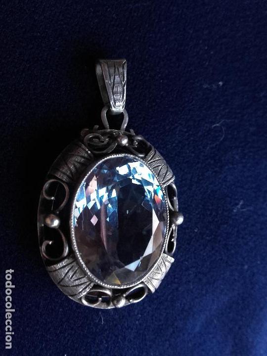 Joyeria: Colgante plata simil aguamarina - Foto 4