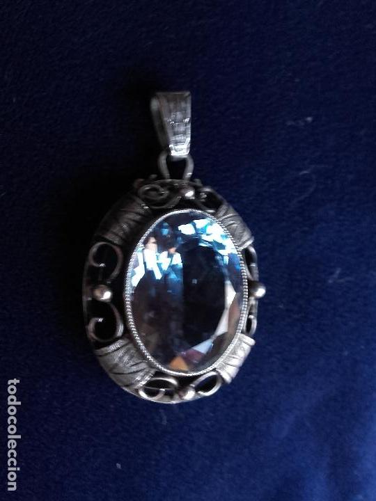 Joyeria: Colgante plata simil aguamarina - Foto 5
