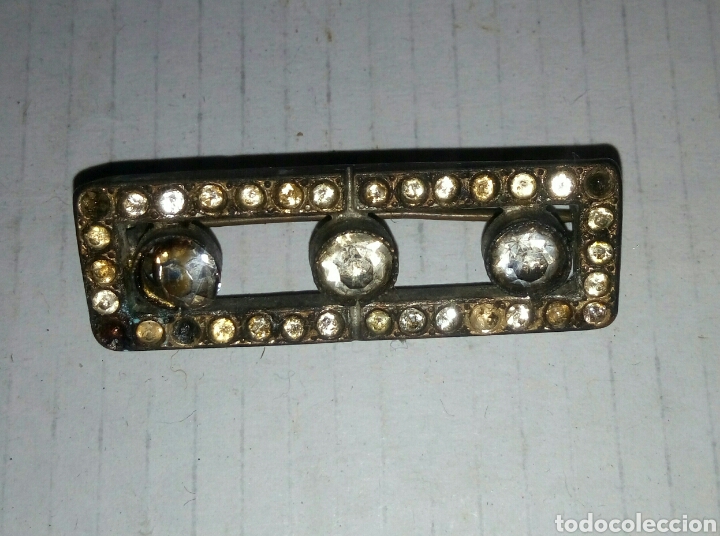 Joyeria: Antiguo broche metalico - Foto 1