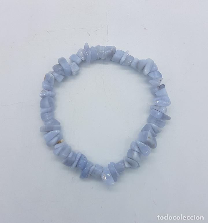Joyeria: Pulsera de pepitas de &aacute;gata malva autenticas . - Foto 3