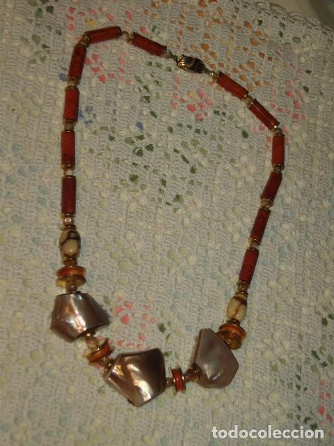 Joyeria: COLLAR DE CORAL DE MANZANA Y NACAR. - Foto 1