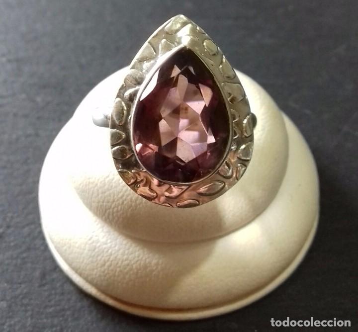 Joyeria: Anillo en Plata de Ley y Amatista - Foto 1