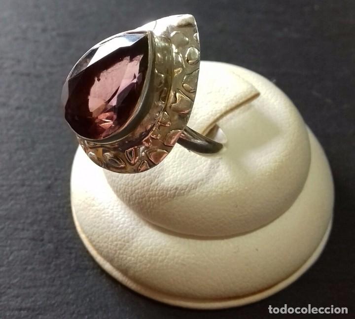 Joyeria: Anillo en Plata de Ley y Amatista - Foto 4