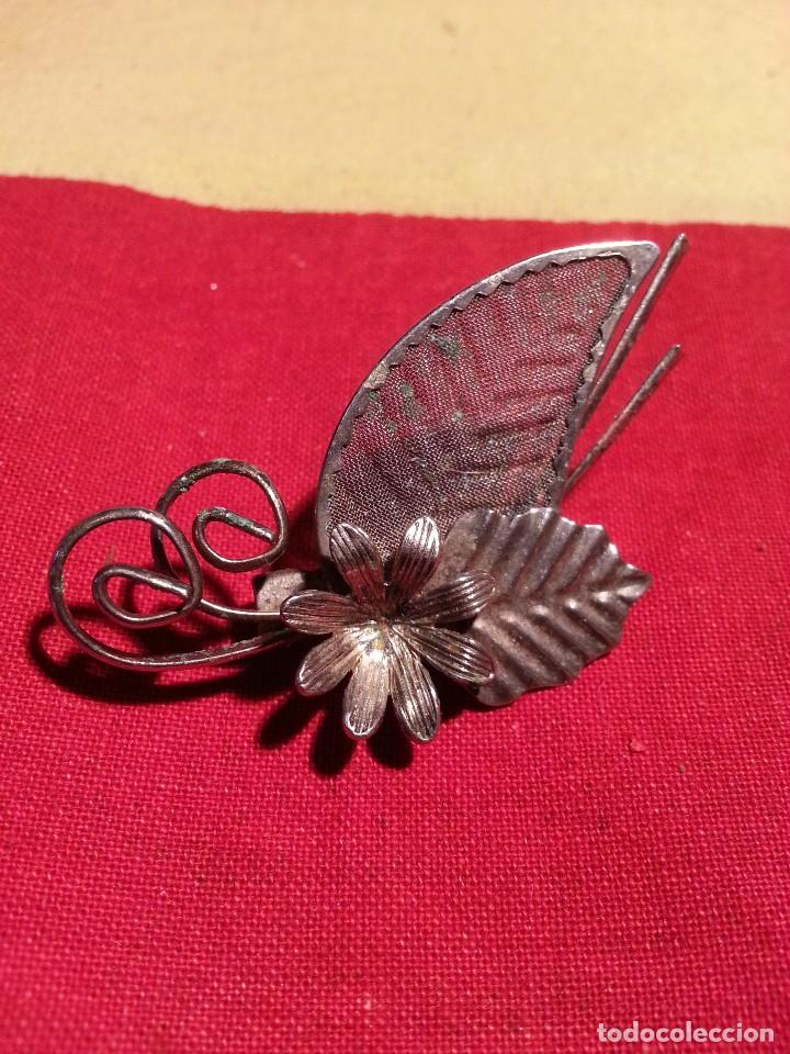 Joyeria: BROCHE DE LATON / PLATEADO . - Foto 1