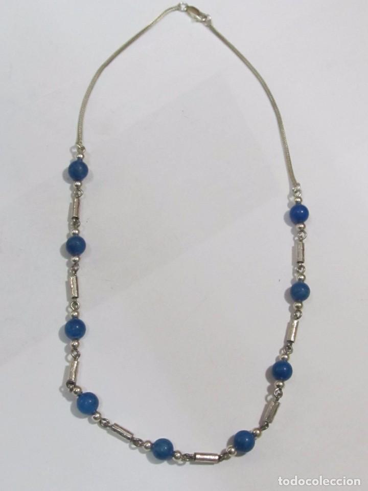 Joyeria: COLLAR DE PLATA CON BOLAS AZULES - Foto 1