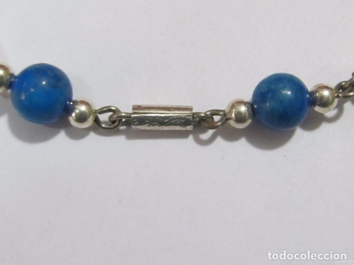 Joyeria: COLLAR DE PLATA CON BOLAS AZULES - Foto 2