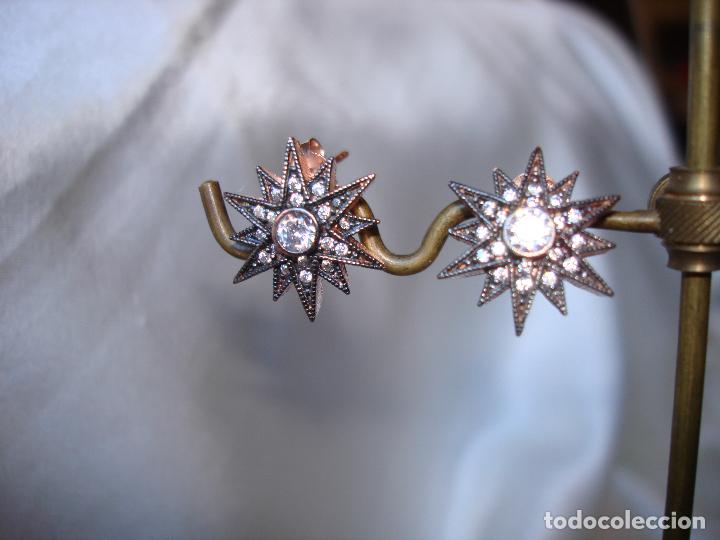 Joyeria: PENDIENTES DE PLATA CON CHAPADO DE ORO ROSA Y CIRCONES - Foto 3