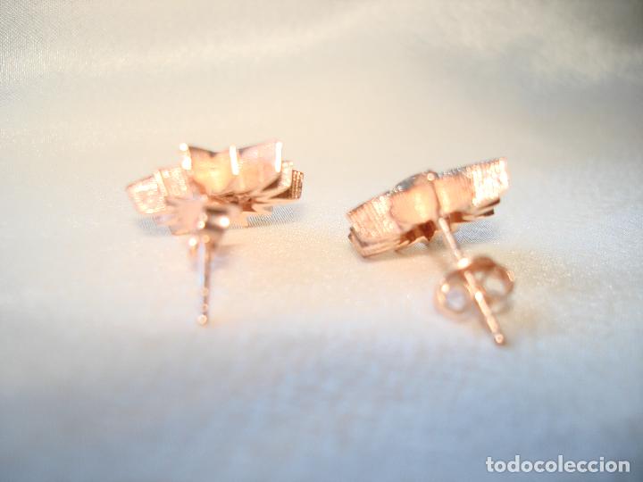 Joyeria: PENDIENTES DE PLATA CON CHAPADO DE ORO ROSA Y CIRCONES - Foto 4