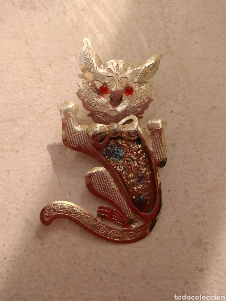 Joyeria: Bonito Broche Gato Lamina Dorada - Foto 4