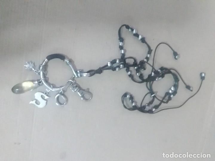 Joyeria: Collar de plata 925 y cuero (5 diges) - Foto 1