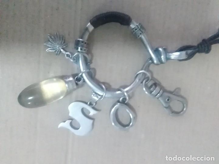 Joyeria: Collar de plata 925 y cuero (5 diges) - Foto 2