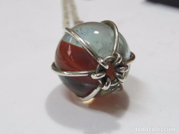 Joyeria: CORD&Oacute;N Y COLGANTE DE PLATA CON BOLA - Foto 4