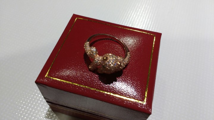 Joyeria: Anillo pantera con ba&ntilde;o de oro rosa. - Foto 5