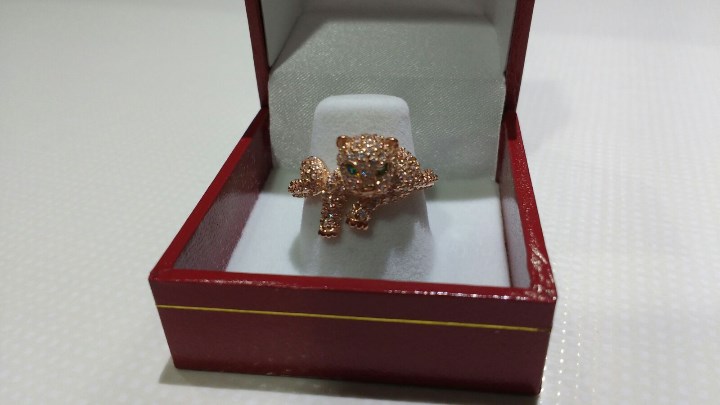 Joyeria: Anillo pantera con ba&ntilde;o de oro rosa. - Foto 6