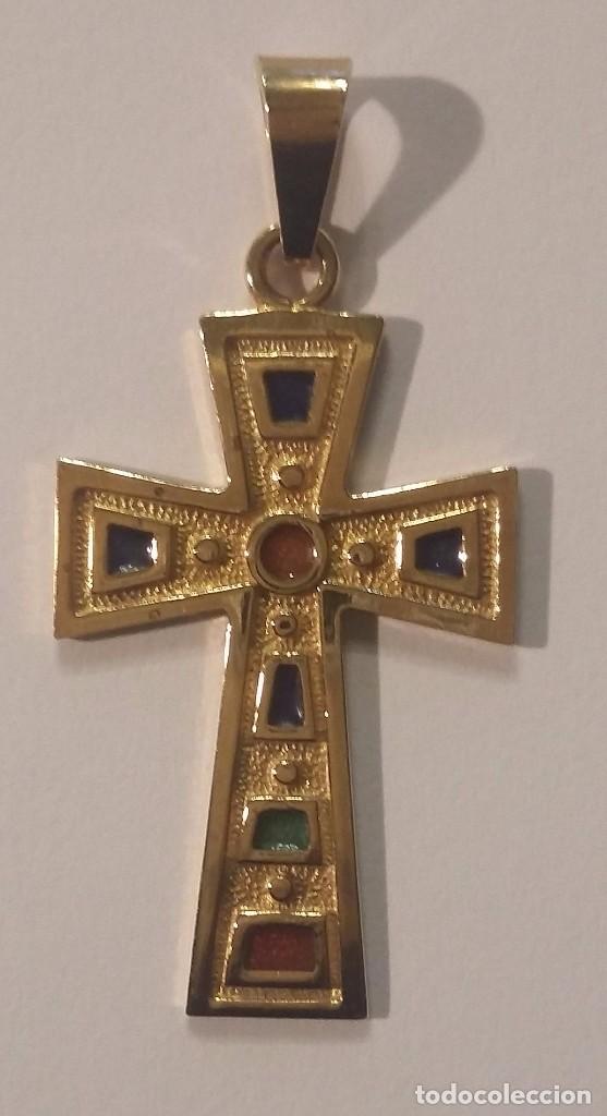 Joyeria: Cruz de Oro 18 Kiltes y Esmalte. - Foto 1