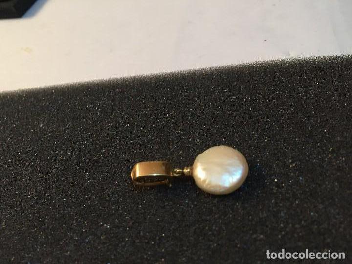 Joyeria: 1 pendiente suelto de oro con 1 perla discoidal - Foto 2