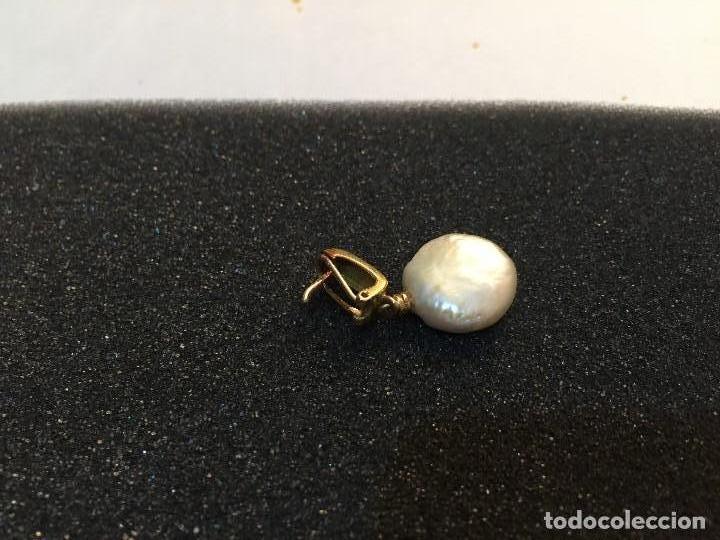 Joyeria: 1 pendiente suelto de oro con 1 perla discoidal - Foto 3