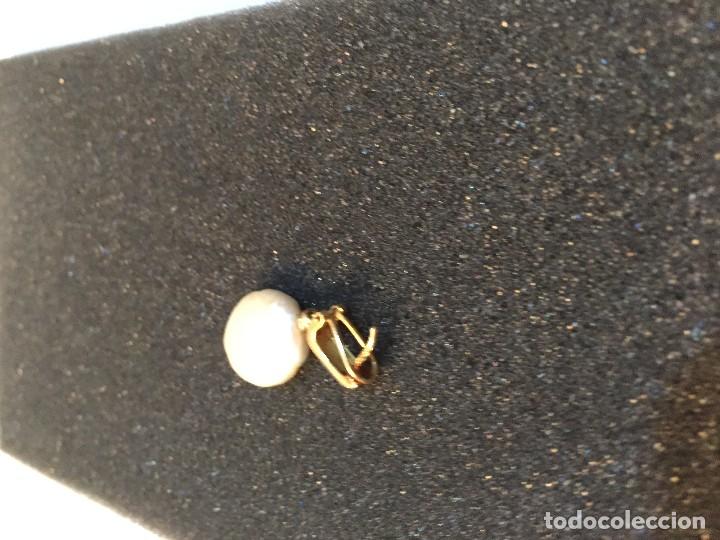 Joyeria: 1 pendiente suelto de oro con 1 perla discoidal - Foto 8