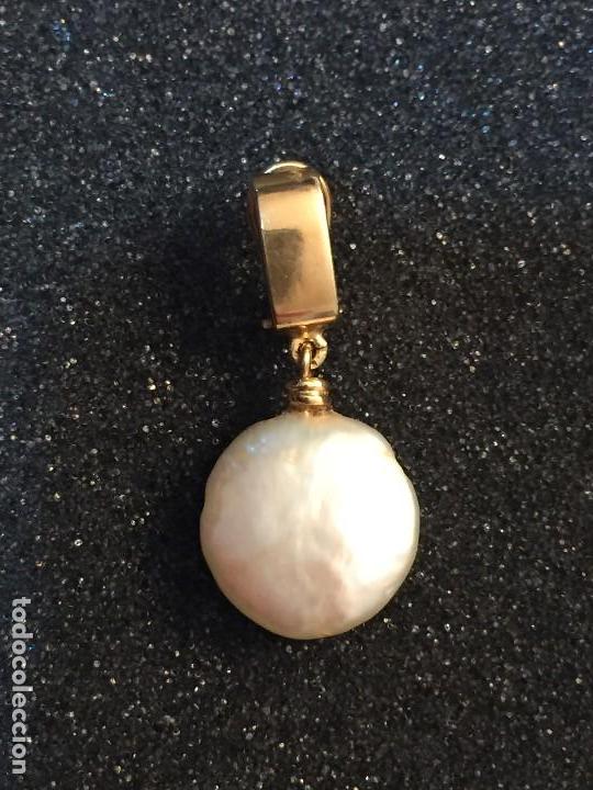 Joyeria: 1 pendiente suelto de oro con 1 perla discoidal - Foto 9