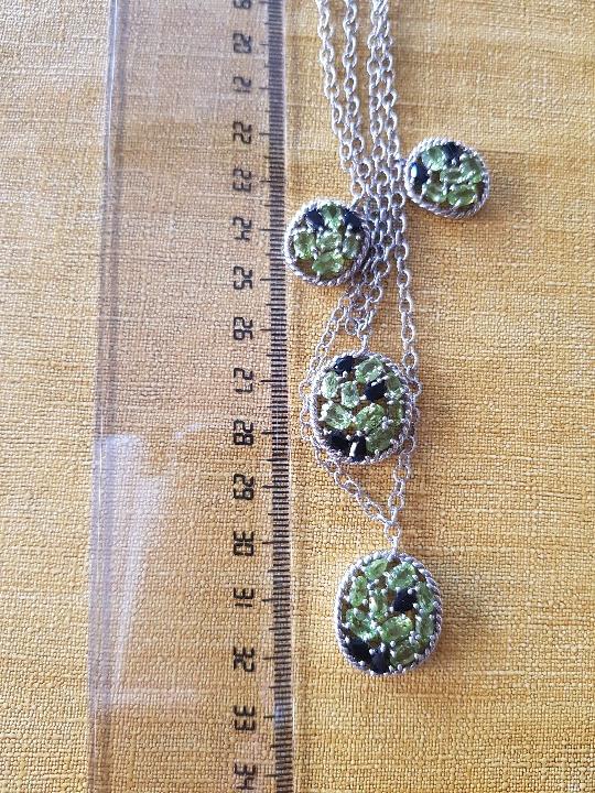 Joyeria: Collar plata con olivinas y onix - Foto 12