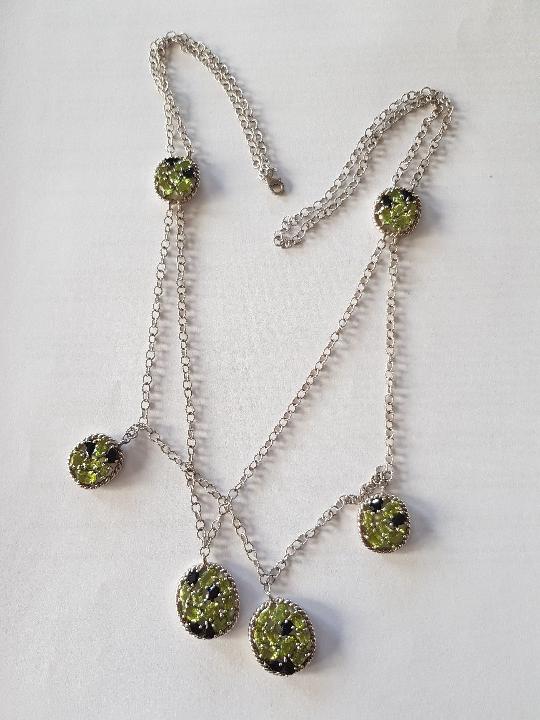 Joyeria: Collar plata con olivinas y onix - Foto 13