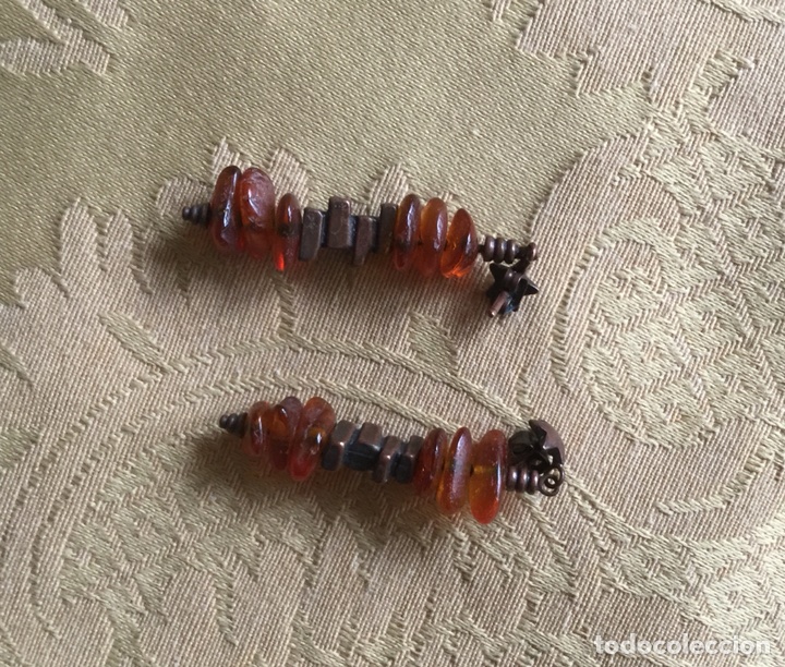Joyeria: PENDIENTES DE COBRE Y &Aacute;MBAR NATURAL - Foto 2