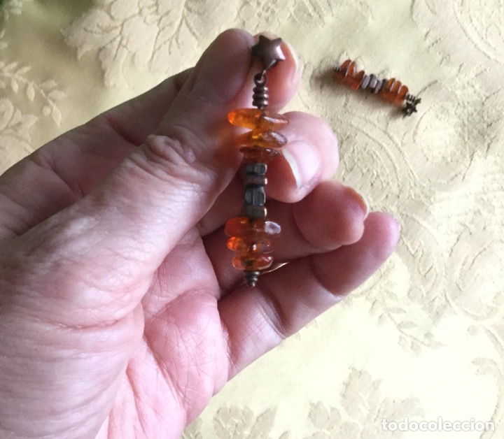 Joyeria: PENDIENTES DE COBRE Y &Aacute;MBAR NATURAL - Foto 3