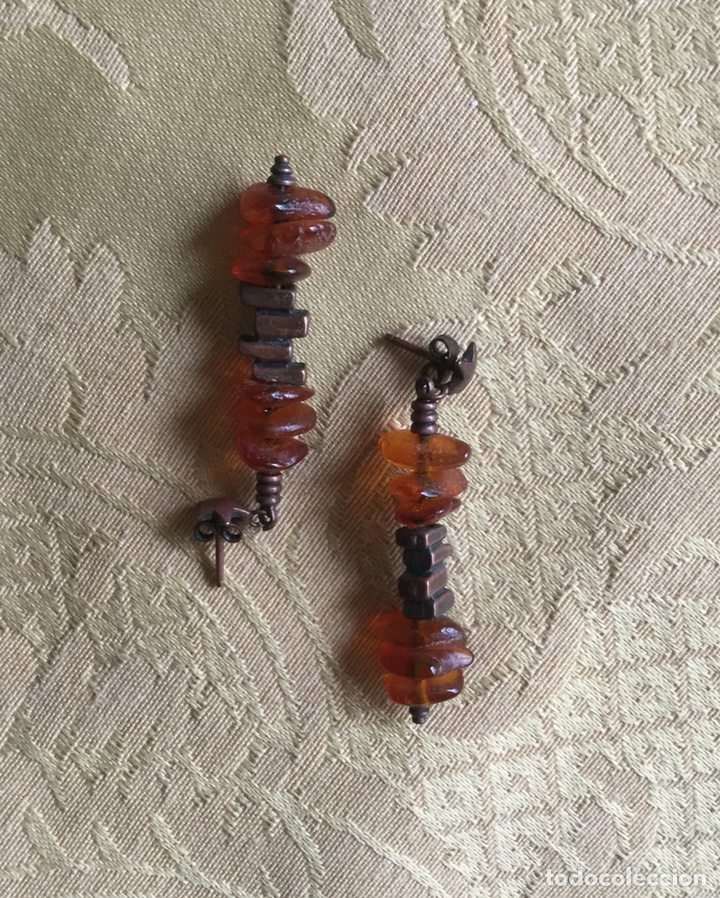 Joyeria: PENDIENTES DE COBRE Y &Aacute;MBAR NATURAL - Foto 4
