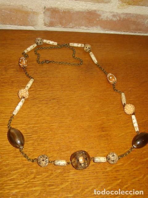 Joyeria: COLLAR LARGO PIEZAS DE HUESO. - Foto 1