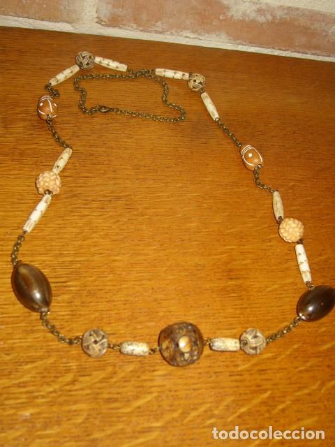 Joyeria: COLLAR LARGO PIEZAS DE HUESO. - Foto 2