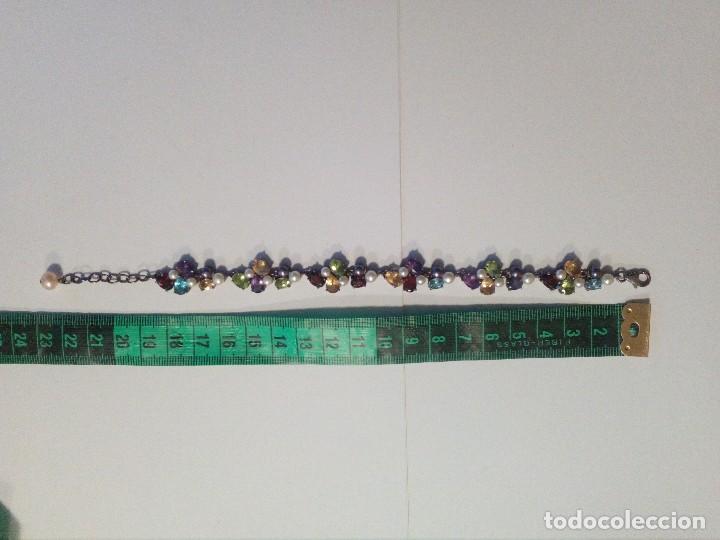 Joyeria: Pulsera de plata de ley con circonitas y perlitas. - Foto 2