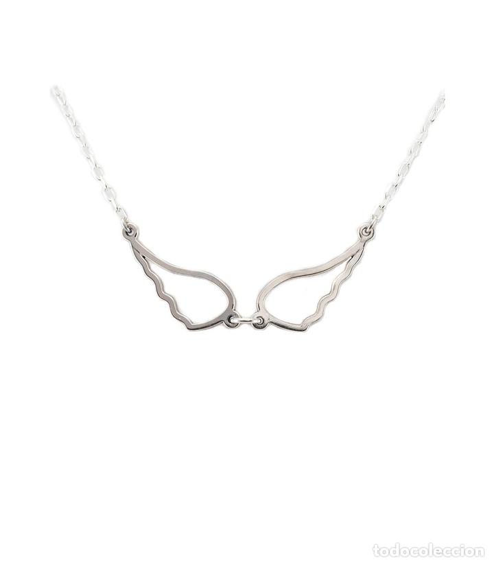 Joyeria: Colgante de alas de plata con cadena - Foto 1